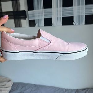 Pink Vans slip ons
